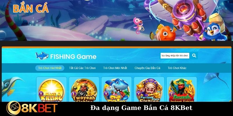 Chinh phục game bắn cá 8KBet hấp dẫn