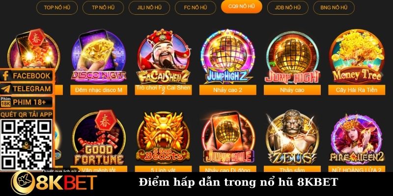 Điểm hấp dẫn trong nổ hũ 8KBET