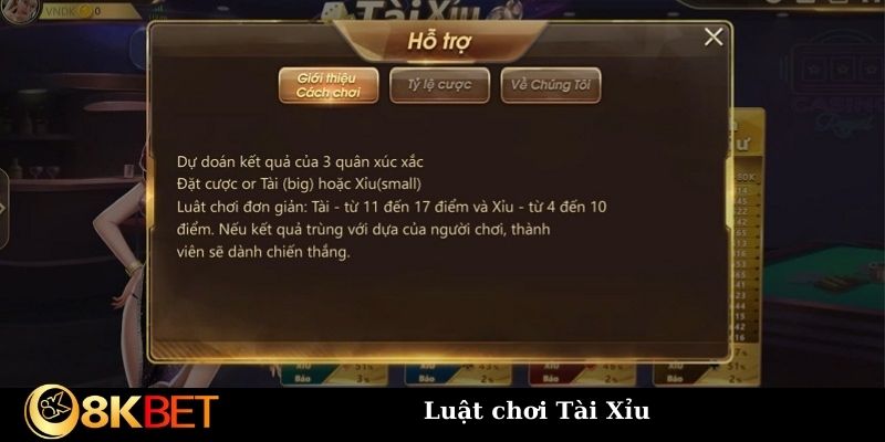 Luật chơi Tài Xỉu