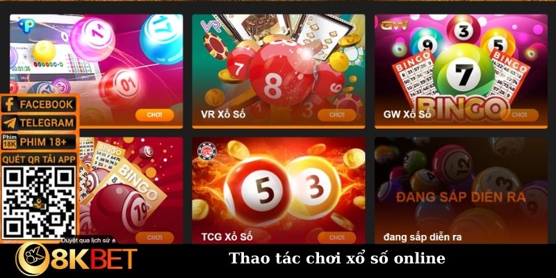 Thao tác chơi xổ số online